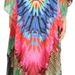 Sakkas Anahi Flowy Design V Neck Long Caftan Dress / Cover Up With Rhinestone
