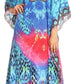 Sakkas Anahi Flowy Design V Neck Long Caftan Dress / Cover Up With Rhinestone