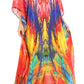 Sakkas Anahi Flowy Design V Neck Long Caftan Dress / Cover Up With Rhinestone