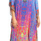Sakkas Anahi Flowy Design V Neck Long Caftan Dress / Cover Up With Rhinestone