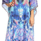 Sakkas Anahi Flowy Design V Neck Long Caftan Dress / Cover Up With Rhinestone