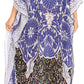 Sakkas Anahi Flowy Design V Neck Long Caftan Dress / Cover Up With Rhinestone