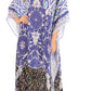 Sakkas Anahi Flowy Design V Neck Long Caftan Dress / Cover Up With Rhinestone