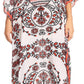 Sakkas Anahi Flowy Design V Neck Long Caftan Dress / Cover Up With Rhinestone