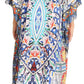 Sakkas Anahi Flowy Design V Neck Long Caftan Dress / Cover Up With Rhinestone