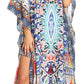 Sakkas Anahi Flowy Design V Neck Long Caftan Dress / Cover Up With Rhinestone
