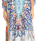 Sakkas Anahi Flowy Design V Neck Long Caftan Dress / Cover Up With Rhinestone