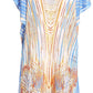 Sakkas Anahi Flowy Design V Neck Long Caftan Dress / Cover Up With Rhinestone