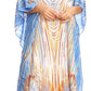 Sakkas Anahi Flowy Design V Neck Long Caftan Dress / Cover Up With Rhinestone