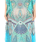 Sakkas Anahi Flowy Design V Neck Long Caftan Dress / Cover Up With Rhinestone