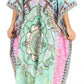 Sakkas Anahi Flowy Design V Neck Long Caftan Dress / Cover Up With Rhinestone