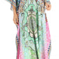 Sakkas Anahi Flowy Design V Neck Long Caftan Dress / Cover Up With Rhinestone