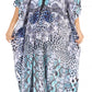 Sakkas Anahi Flowy Design V Neck Long Caftan Dress / Cover Up With Rhinestone