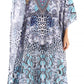 Sakkas Anahi Flowy Design V Neck Long Caftan Dress / Cover Up With Rhinestone