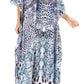 Sakkas Anahi Flowy Design V Neck Long Caftan Dress / Cover Up With Rhinestone