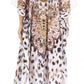 Sakkas Anahi Flowy Design V Neck Long Caftan Dress / Cover Up With Rhinestone