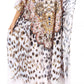 Sakkas Anahi Flowy Design V Neck Long Caftan Dress / Cover Up With Rhinestone
