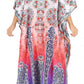 Sakkas Anahi Flowy Design V Neck Long Caftan Dress / Cover Up With Rhinestone