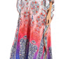 Sakkas Anahi Flowy Design V Neck Long Caftan Dress / Cover Up With Rhinestone