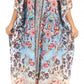 Sakkas Anahi Flowy Design V Neck Long Caftan Dress / Cover Up With Rhinestone