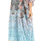 Sakkas Anahi Flowy Design V Neck Long Caftan Dress / Cover Up With Rhinestone