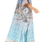 Sakkas Anahi Flowy Design V Neck Long Caftan Dress / Cover Up With Rhinestone