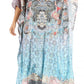 Sakkas Anahi Flowy Design V Neck Long Caftan Dress / Cover Up With Rhinestone