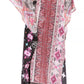 Sakkas Anahi Flowy Design V Neck Long Caftan Dress / Cover Up With Rhinestone