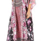 Sakkas Anahi Flowy Design V Neck Long Caftan Dress / Cover Up With Rhinestone