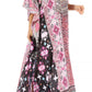 Sakkas Anahi Flowy Design V Neck Long Caftan Dress / Cover Up With Rhinestone