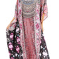Sakkas Anahi Flowy Design V Neck Long Caftan Dress / Cover Up With Rhinestone