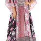 Sakkas Anahi Flowy Design V Neck Long Caftan Dress / Cover Up With Rhinestone