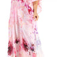Sakkas Anahi Flowy Design V Neck Long Caftan Dress / Cover Up With Rhinestone