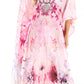 Sakkas Anahi Flowy Design V Neck Long Caftan Dress / Cover Up With Rhinestone
