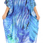 Sakkas Anahi Flowy Design V Neck Long Caftan Dress / Cover Up With Rhinestone