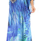 Sakkas Anahi Flowy Design V Neck Long Caftan Dress / Cover Up With Rhinestone