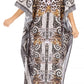 Sakkas Anahi Flowy Design V Neck Long Caftan Dress / Cover Up With Rhinestone