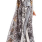 Sakkas Anahi Flowy Design V Neck Long Caftan Dress / Cover Up With Rhinestone