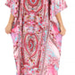 Sakkas Anahi Flowy Design V Neck Long Caftan Dress / Cover Up With Rhinestone
