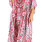 Sakkas Anahi Flowy Design V Neck Long Caftan Dress / Cover Up With Rhinestone