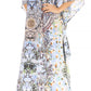 Sakkas Anahi Flowy Design V Neck Long Caftan Dress / Cover Up With Rhinestone