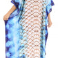 Sakkas Anahi Flowy Design V Neck Long Caftan Dress / Cover Up With Rhinestone
