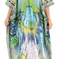 Sakkas Anahi Flowy Design V Neck Long Caftan Dress / Cover Up With Rhinestone