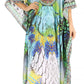 Sakkas Anahi Flowy Design V Neck Long Caftan Dress / Cover Up With Rhinestone