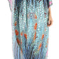 Sakkas Anahi Flowy Design V Neck Long Caftan Dress / Cover Up With Rhinestone