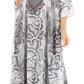 Sakkas Anahi Flowy Design V Neck Long Caftan Dress / Cover Up With Rhinestone
