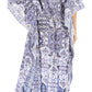 Sakkas Anahi Flowy Design V Neck Long Caftan Dress / Cover Up With Rhinestone