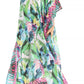 Sakkas Anahi Flowy Design V Neck Long Caftan Dress / Cover Up With Rhinestone