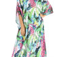 Sakkas Anahi Flowy Design V Neck Long Caftan Dress / Cover Up With Rhinestone