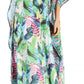 Sakkas Anahi Flowy Design V Neck Long Caftan Dress / Cover Up With Rhinestone
